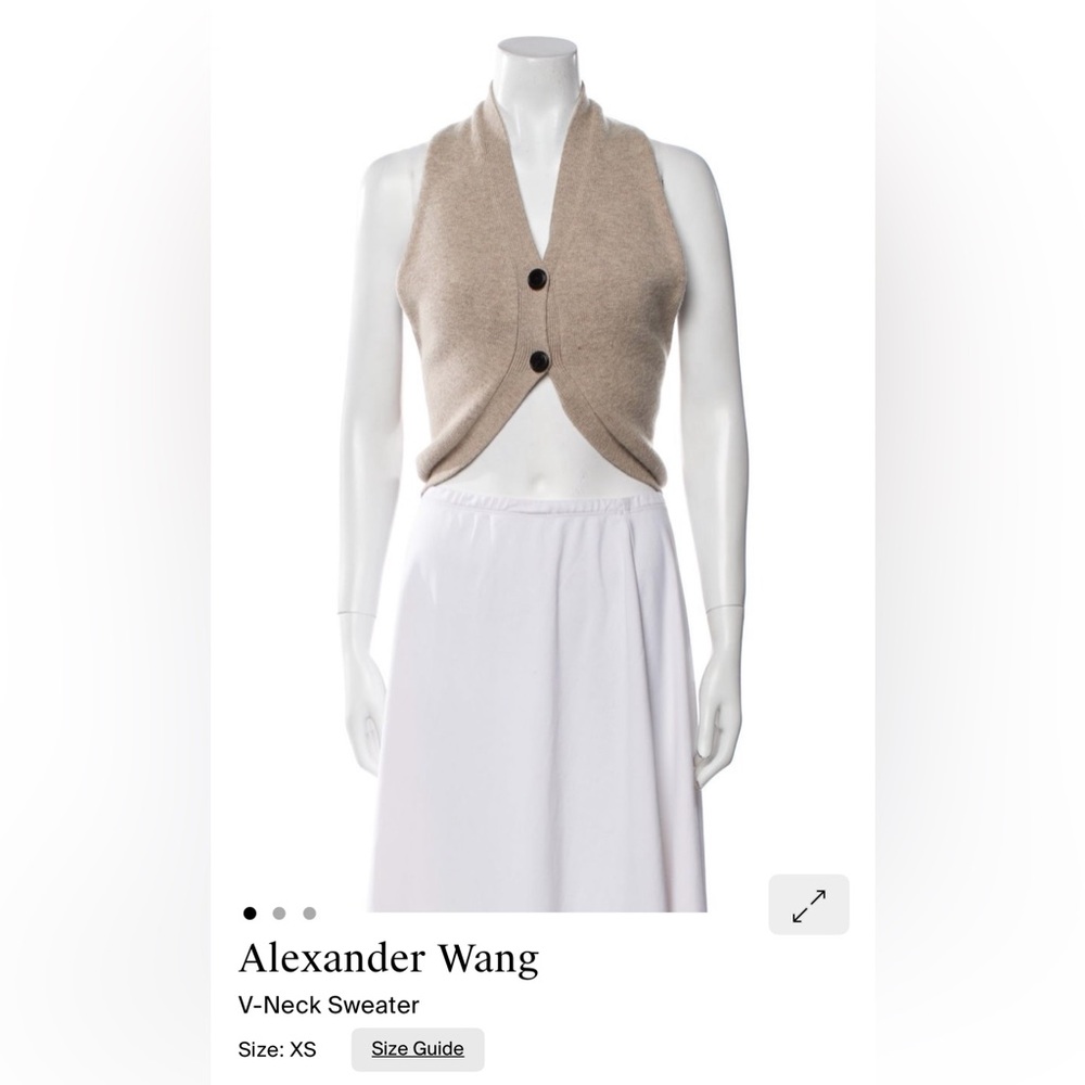 Alexander Wang Tan Crop Top